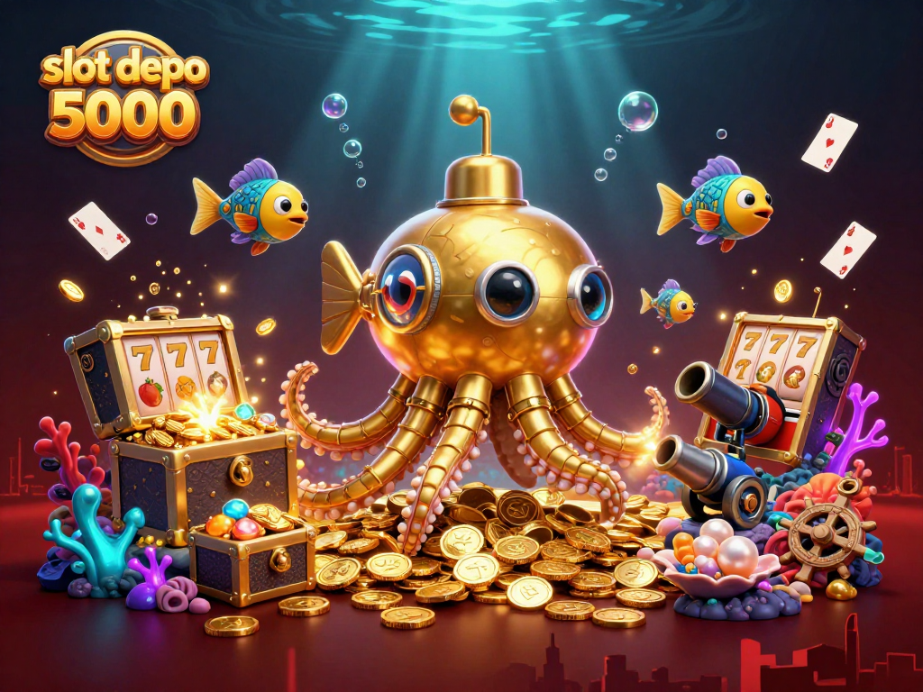 Engage with slot depo 5000 as the golden kraken submarines surface through treasures and vibrant casino elements.