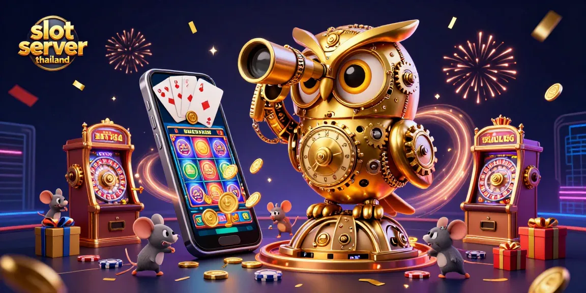Spin to win with slot server thailand, featuring a golden owl and exciting casino elements.