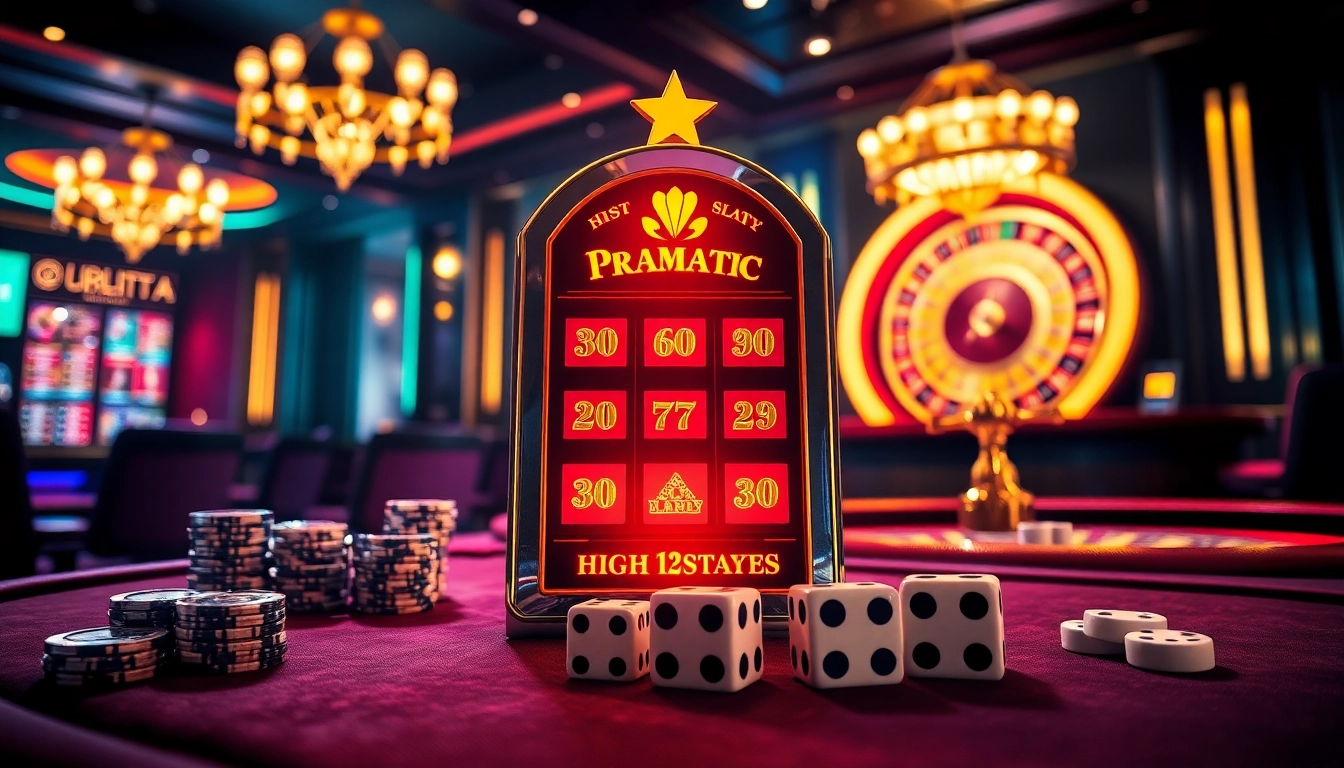 Engaging gamblers with a luxurious slot pragmatic play machine surrounded by casino excitement.