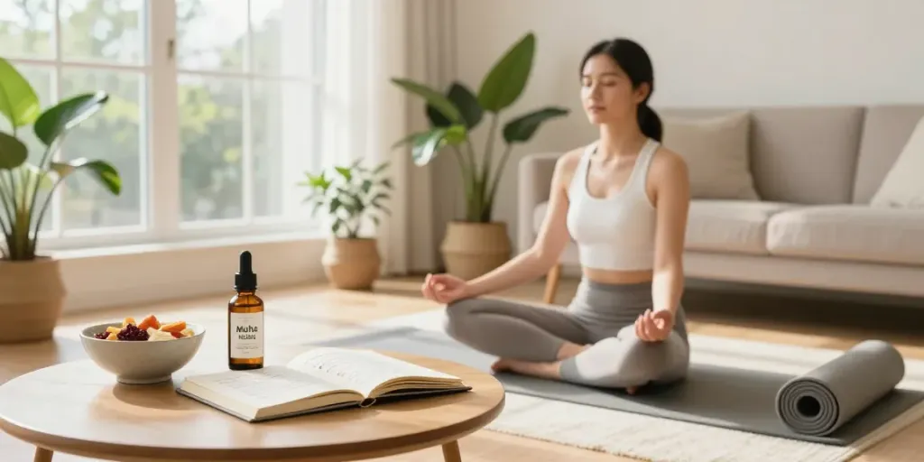 Muha Meds CBD oil enhances wellness routines with yoga, mindfulness, and healthier living.