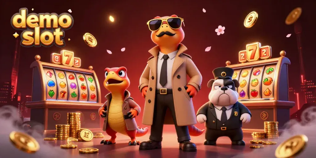 Menghadapi tantangan, ketiga raptor dalam jas palsu mencoba memasuki lounge VIP sambil memainkan demo slot dengan keberuntungan.