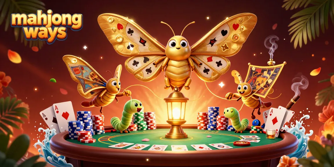 Engage with mahjong ways in a vibrant 3D casino illustration featuring unique characters and rich casino elements.