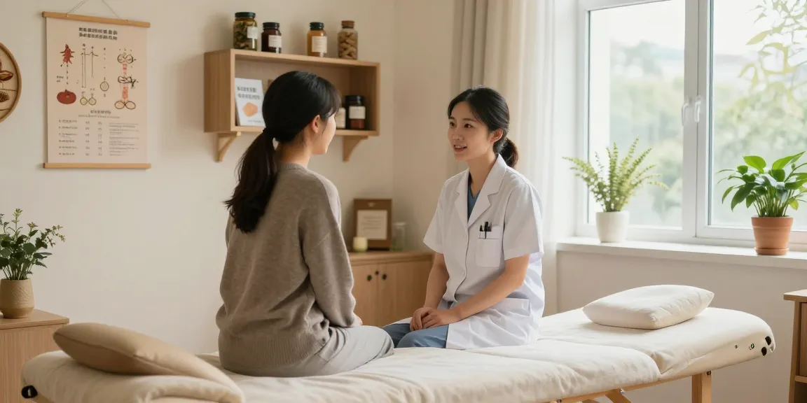 Consultation at 수원한의원 with herbal remedies and calming atmosphere