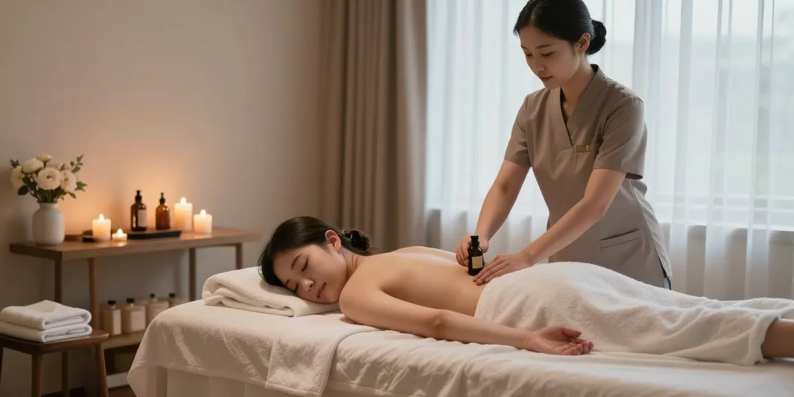 Experience a rejuvenating 창원마사지 in a serene spa setting with calming elements.