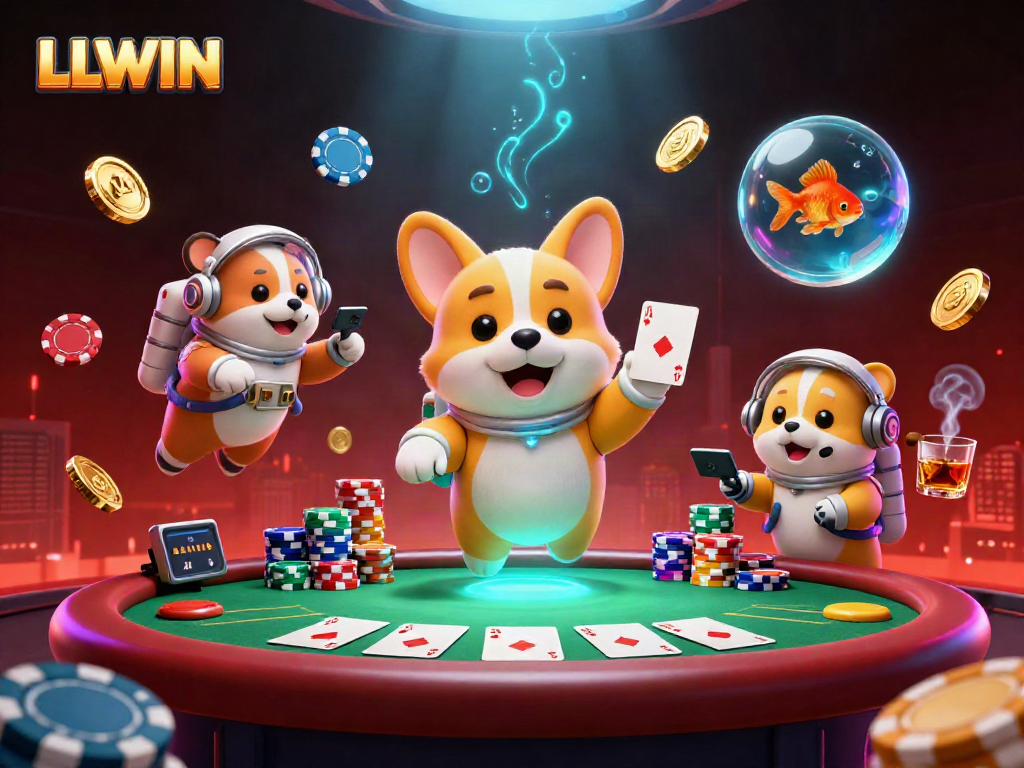 Experience thrilling gameplay at LLWIN with vibrant casino elements in zero gravity