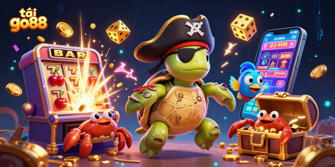 Experience thrilling gameplay as you tải go88 and join the fun with unique characters over bursting slot machines.