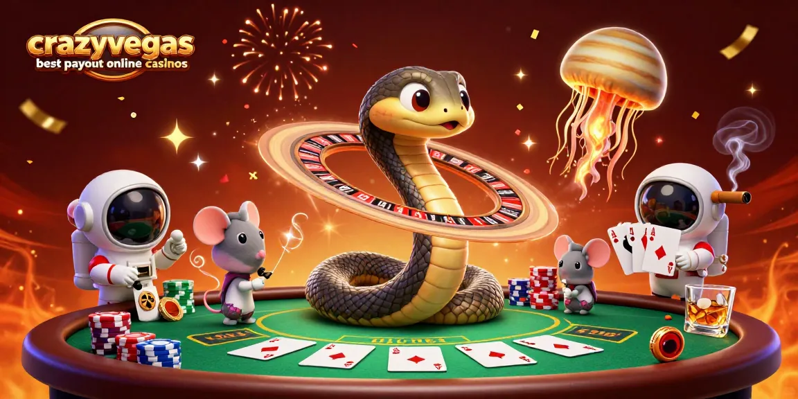 Experience the thrill at crazyvegas best payout online casinos with vibrant cosmic gaming elements.