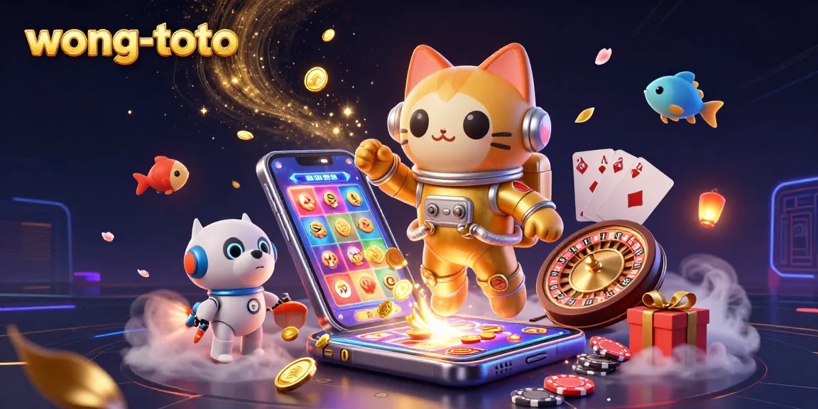 Join the action with wong-toto, featuring an astronaut cat and dynamic casino games!